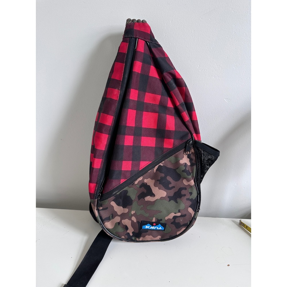 Kavu Rope Bag Sling Buffalo Plaid Camo Backpack Crossbody Shoulder Bag Outdoors